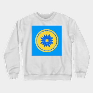 blue flower Crewneck Sweatshirt